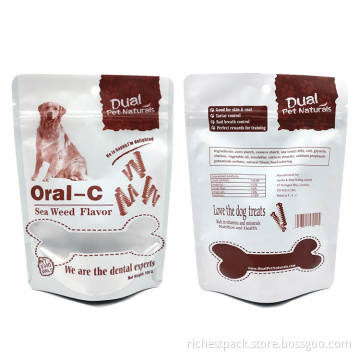 Food grade recycle pet food training treat bags